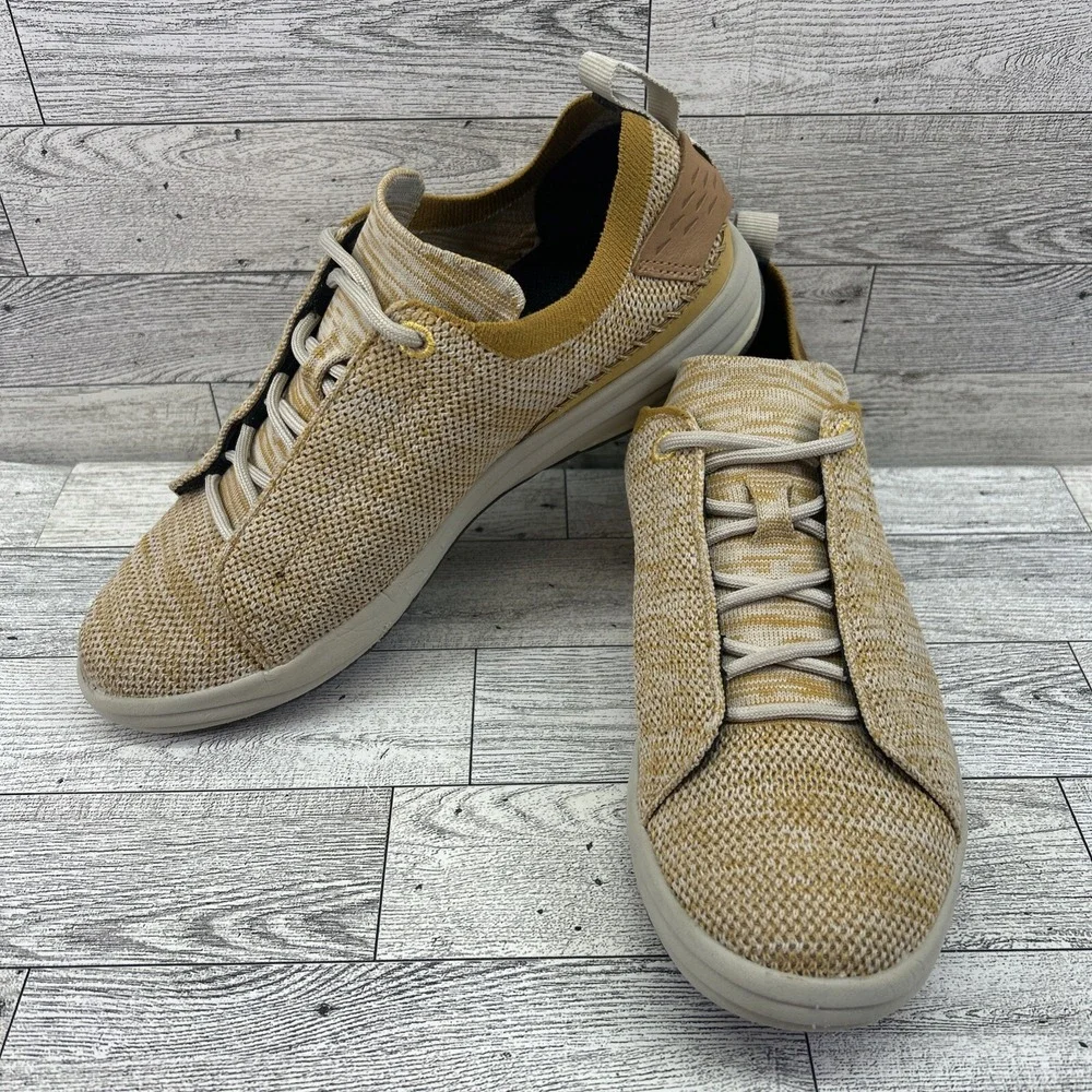 Merrell Gridway Canvas Lace Up Sneakers Gold Yellow Womens Size 7‎